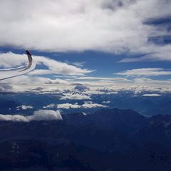 Flugwegposition um 11:24:05: Aufgenommen in der Nähe von Gemeinde Scharnitz, 6108, Österreich in 4442 Meter